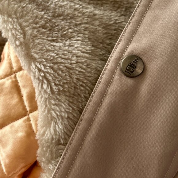 London Fog SZ10 Anorak Khaki Hooded Jacket Closet Staple Travel Warm Vintage Ski - Picture 8 of 10